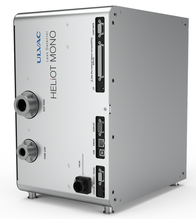 ULVAC HELIOT MONO module-type helium leak detector — compact self-contained unit for machine integration